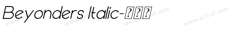 Beyonders Italic字体转换